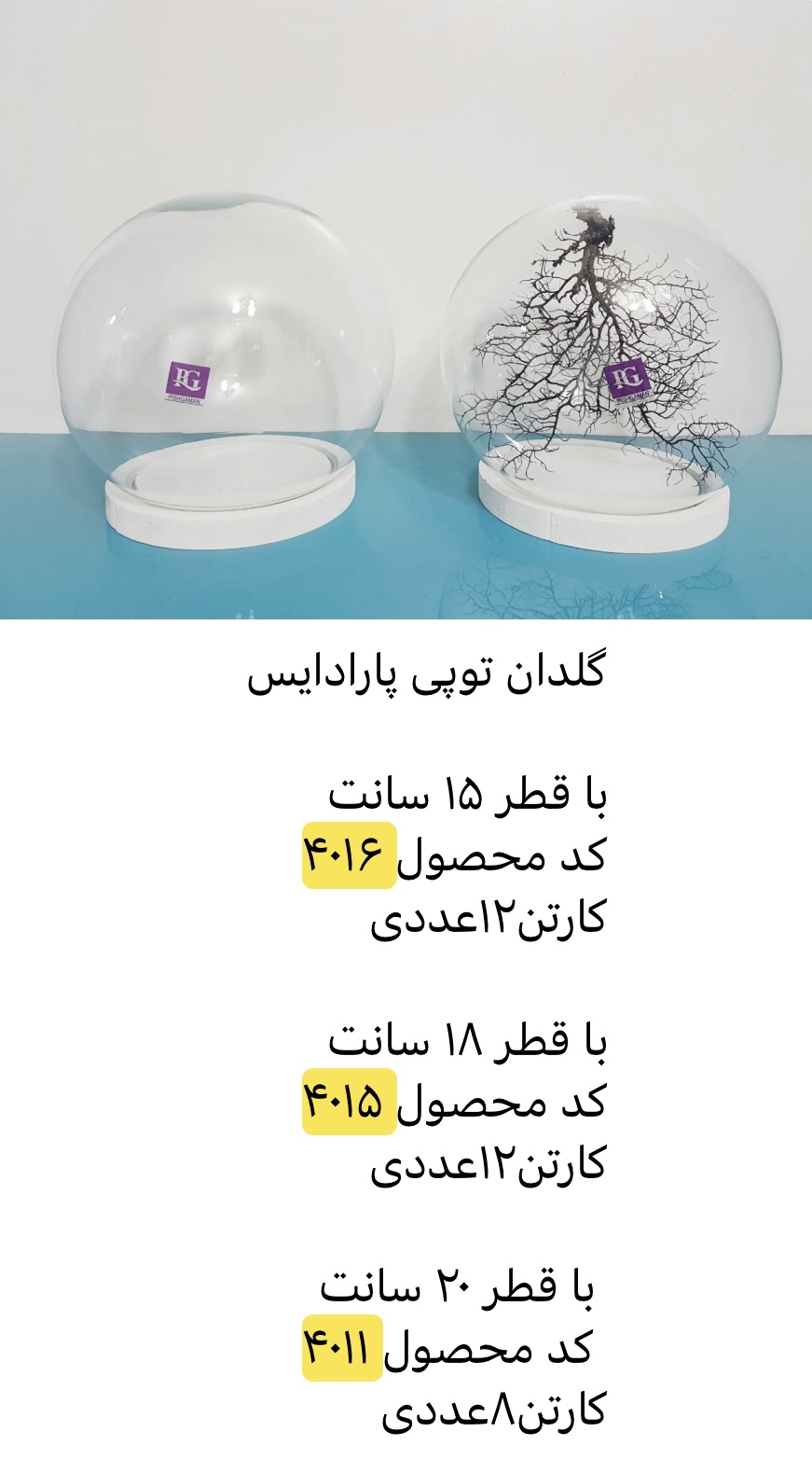 پیشگامان گلدان پارادایس توپی 4015 (18سانت)