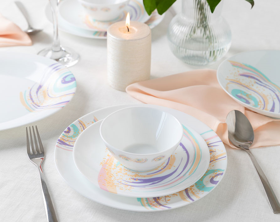 پارس اوپال 28 پارچ گرد رنگین کمان 941 O