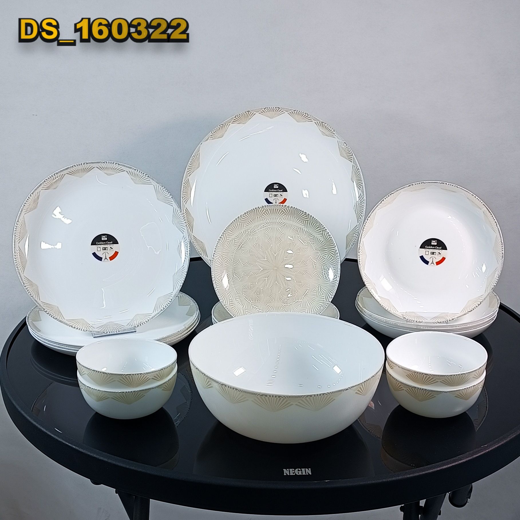 ***گلدن اوپال 26 پارچ آنجل عسلی دیوالی 