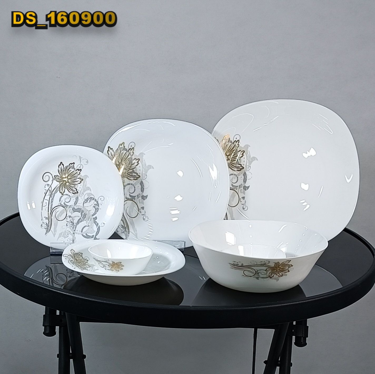 ***گلدن اوپال 26 پارچ سلین طوسی کارین