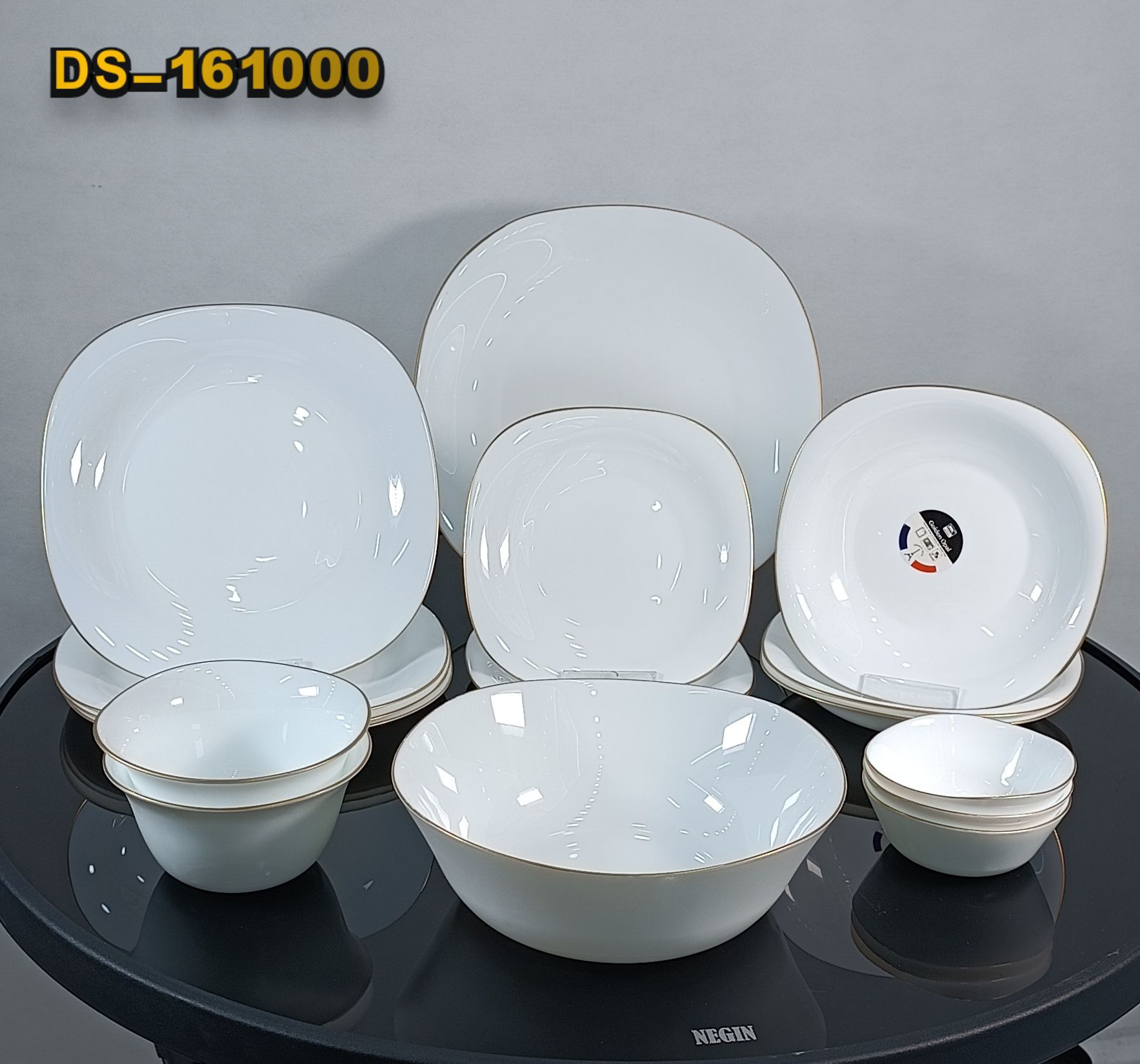 گلدن اوپال 32 پارچ اقتصادی لب طلا کارین