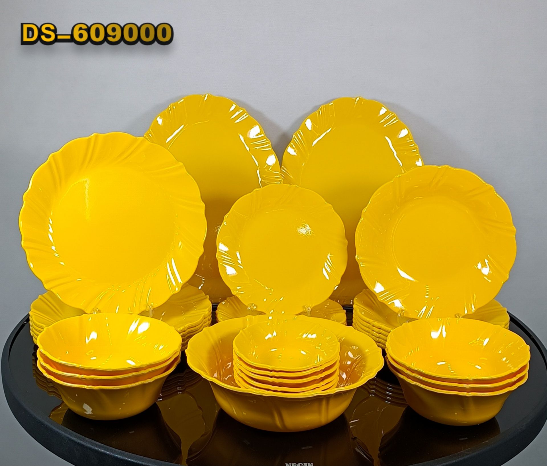 سلنا سرویس اوپال جام گرد زرد (33 پارچ)