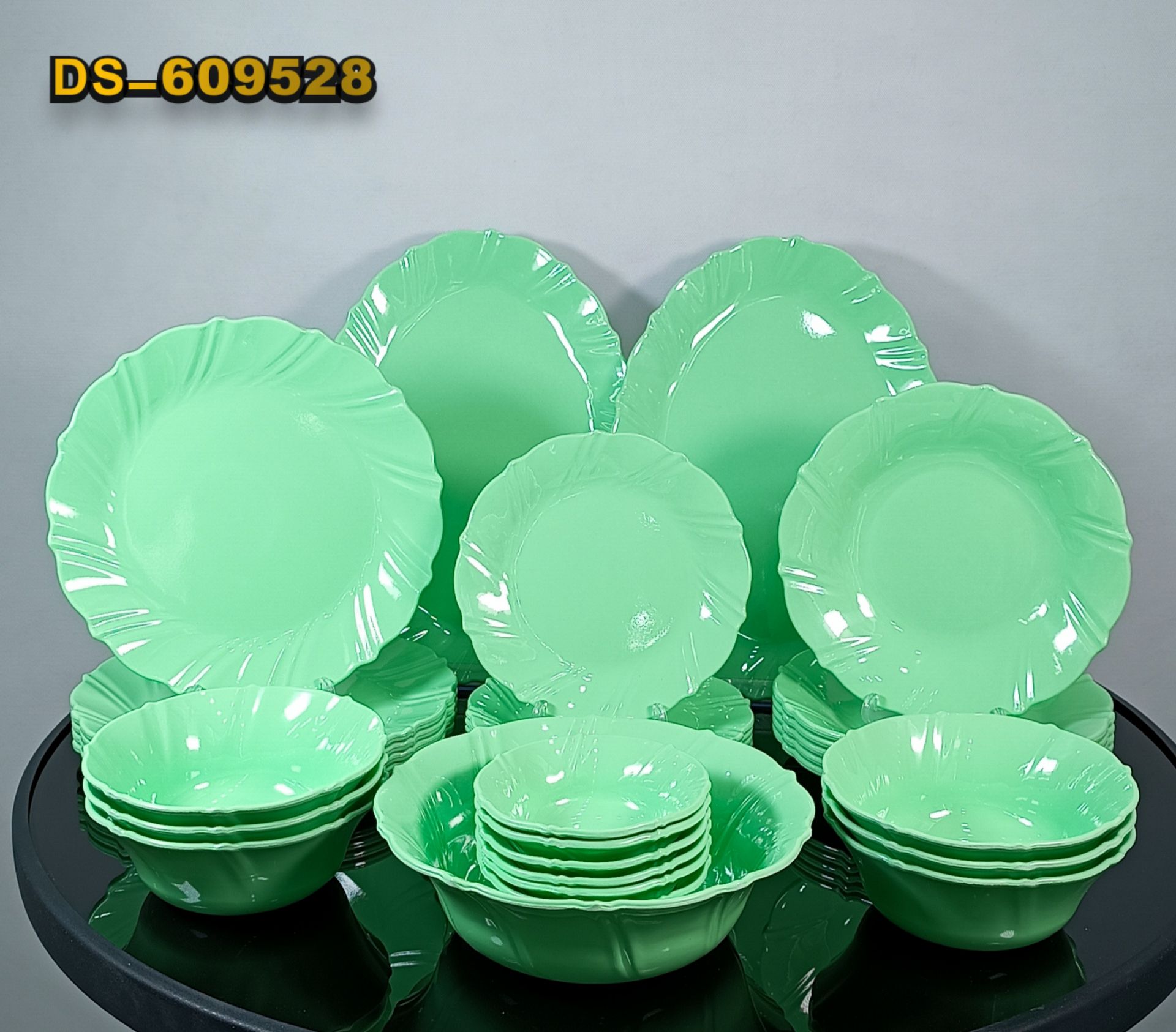 سلنا سرویس اوپال جام گرد سبز (33 پارچ)