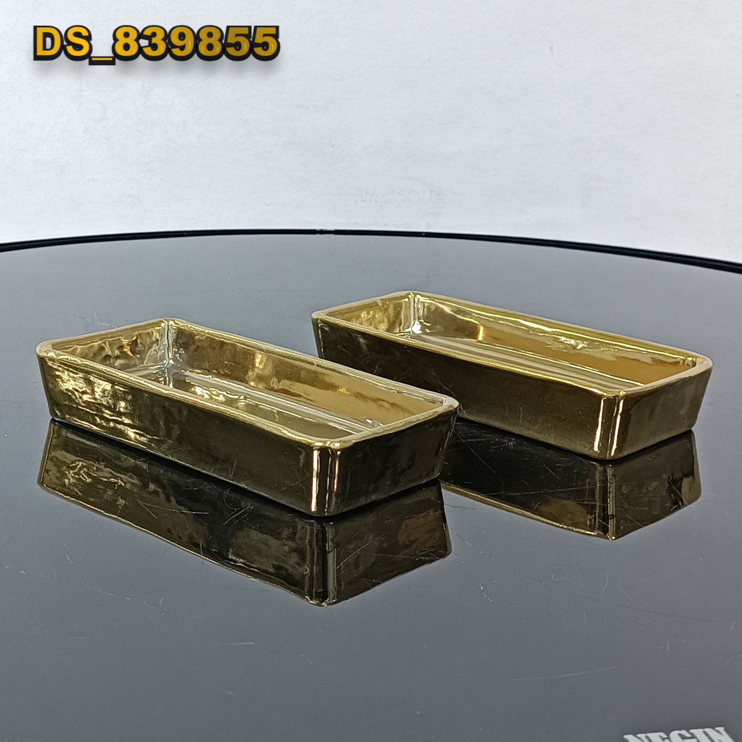 امیلیا الویه جفتی مستطیل طلا (12جفت)