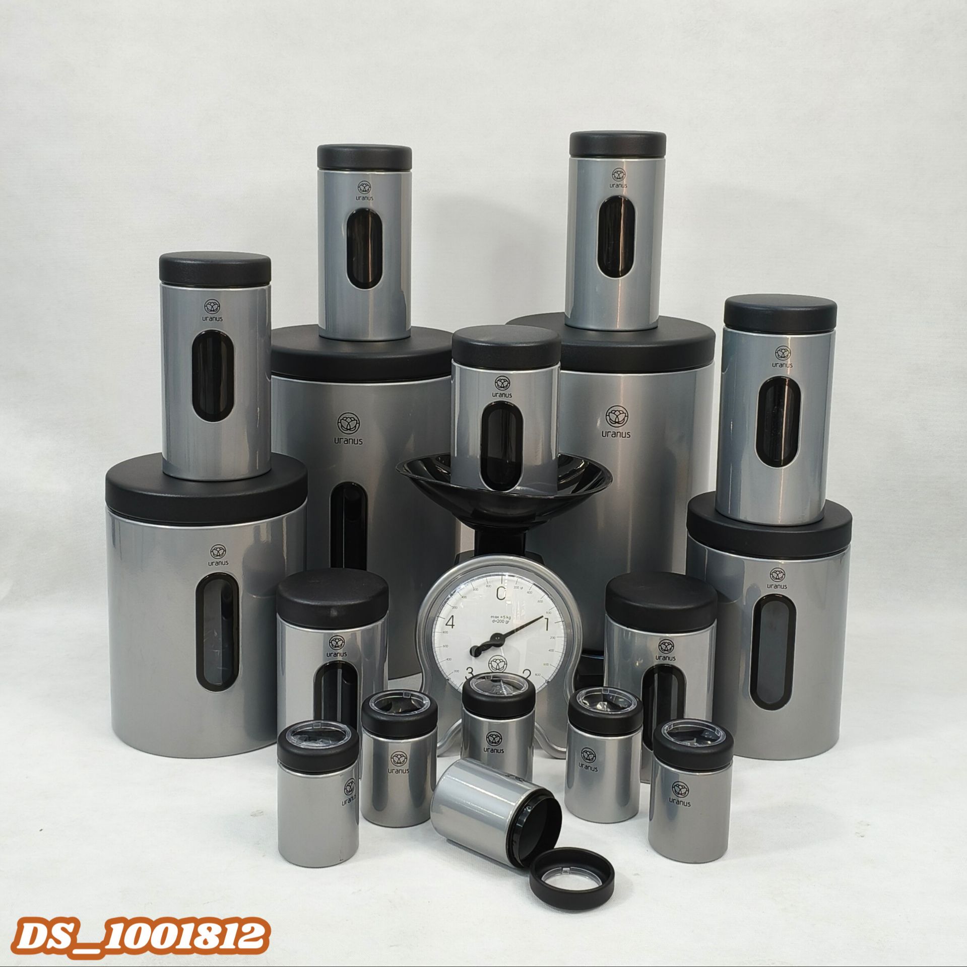 اورانوس 18 پارچ (نقره ای درب مشکی) N