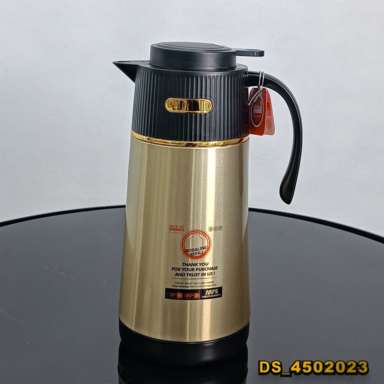 فلاسک رمانتیک 1.9 لیترمشکی طلاییBADR-19P (12)