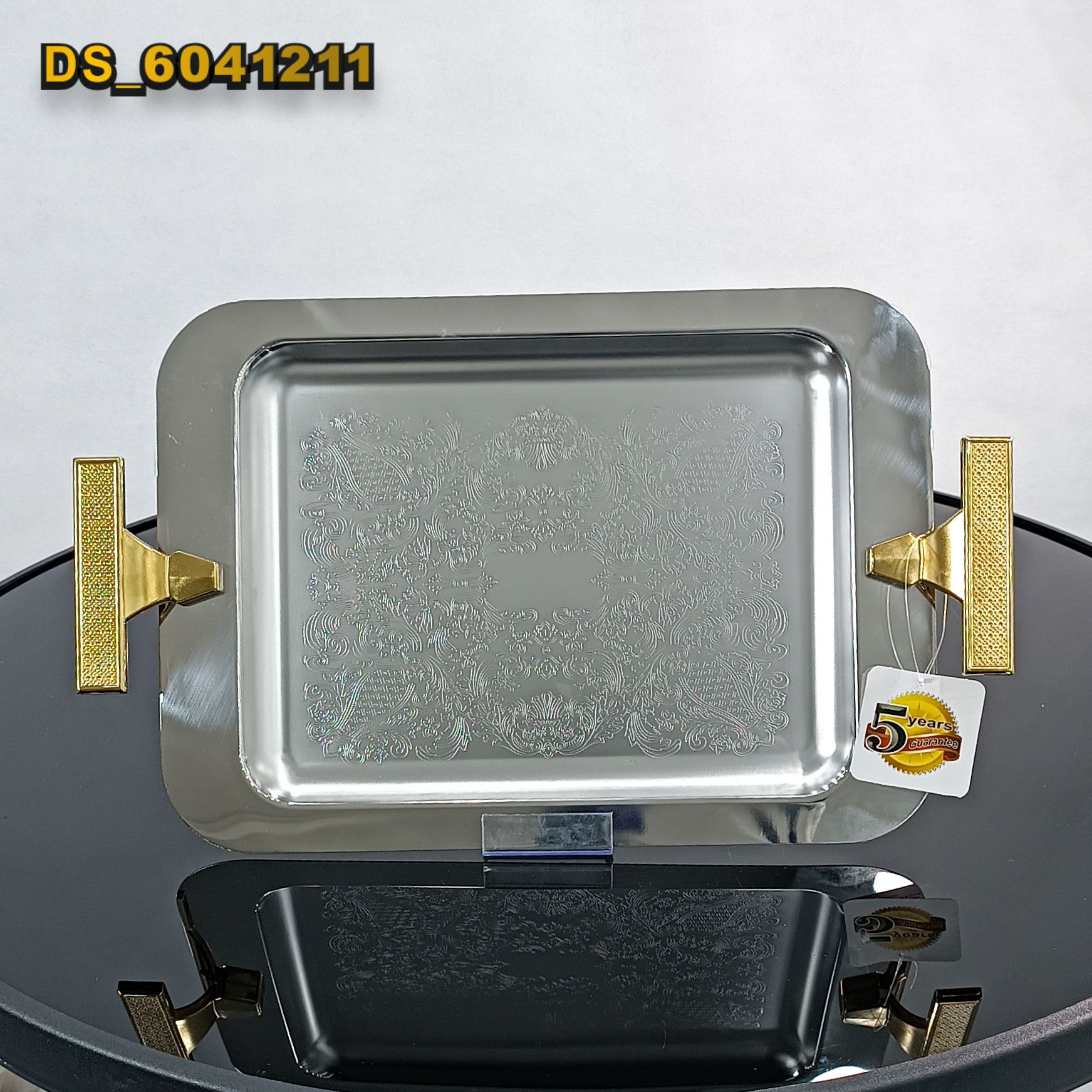 دایموند سینی کوچک مستطیل گلدار 1211 PVD