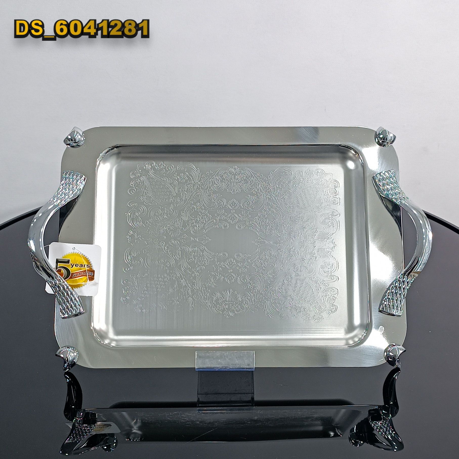 لورس سینی گلدار مستطیل پایه دار 1280B