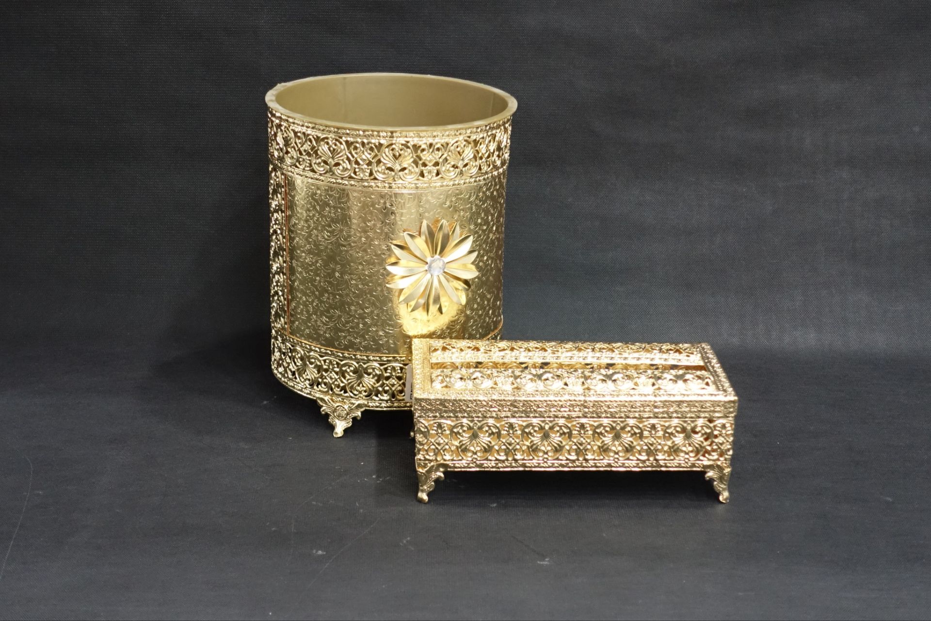 سطل و دستمال بدون درب امپریال طلایی (8)